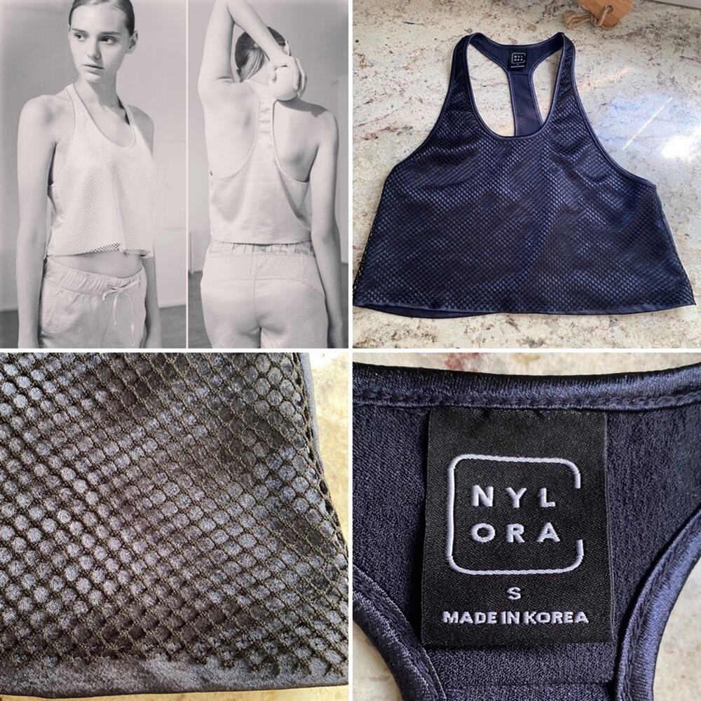 NYLORA $99 Alvin Mesh Tank Black Small EUC